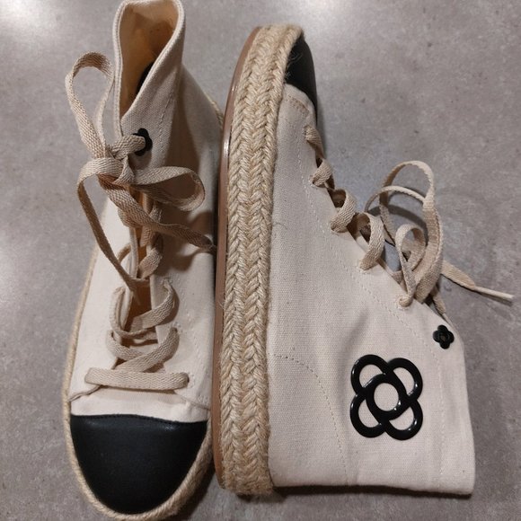 petite jolie Shoes - PETITE JOLIE Women's High Top Canvas Cap Toe Espadrille Sneakers - Sz 7M